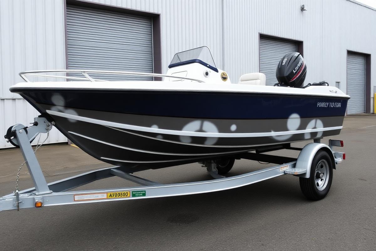 Galvanised boat trailer